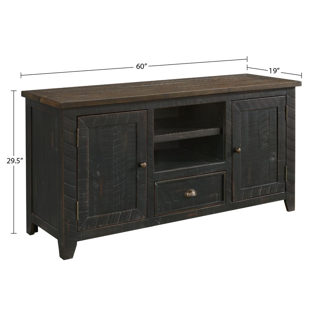 Martin Svensson Home Monterey 60" TV Stand, Black and Brown. Picture 10