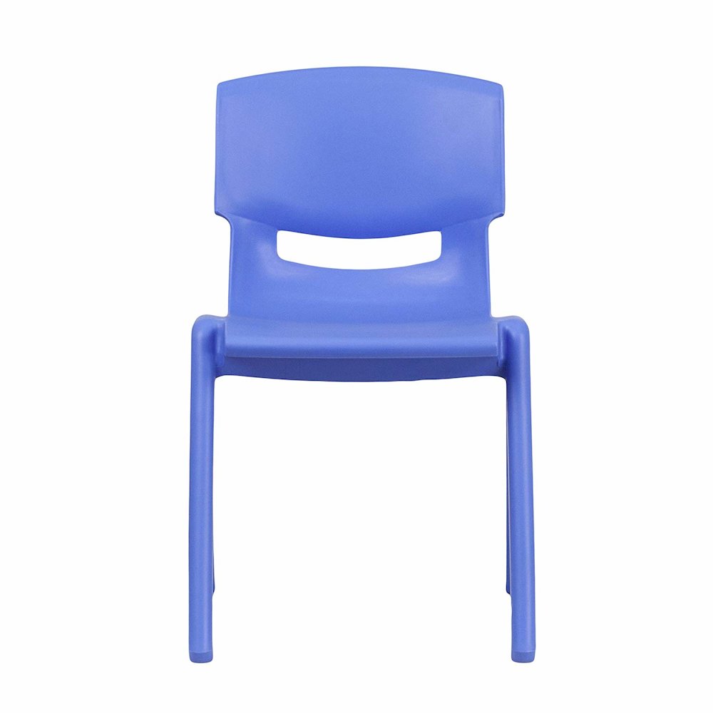 Blue Plastic Stackable School Chair with 13.25'' Seat Height pack of 5. Picture 5