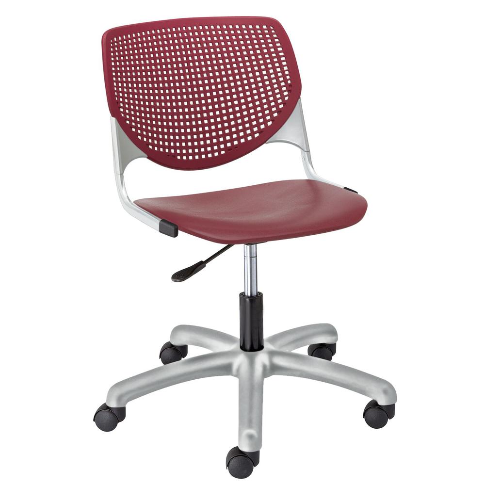 KOOL Poly Task Chair, Burgundy. Picture 1