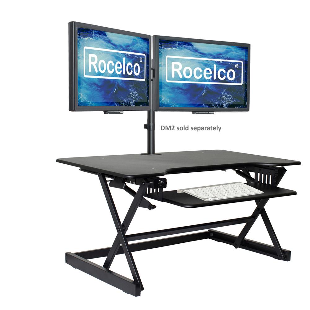 Rocelco 40" Large Height Adjustable Standing Desk. Picture 1