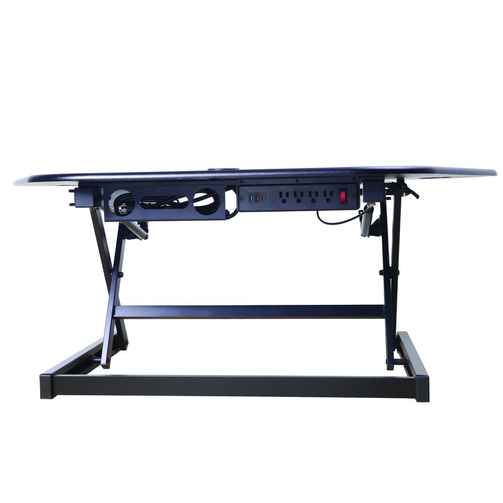 Rocelco 46" Height Adjustable Corner Standing Desk Converter. Picture 6