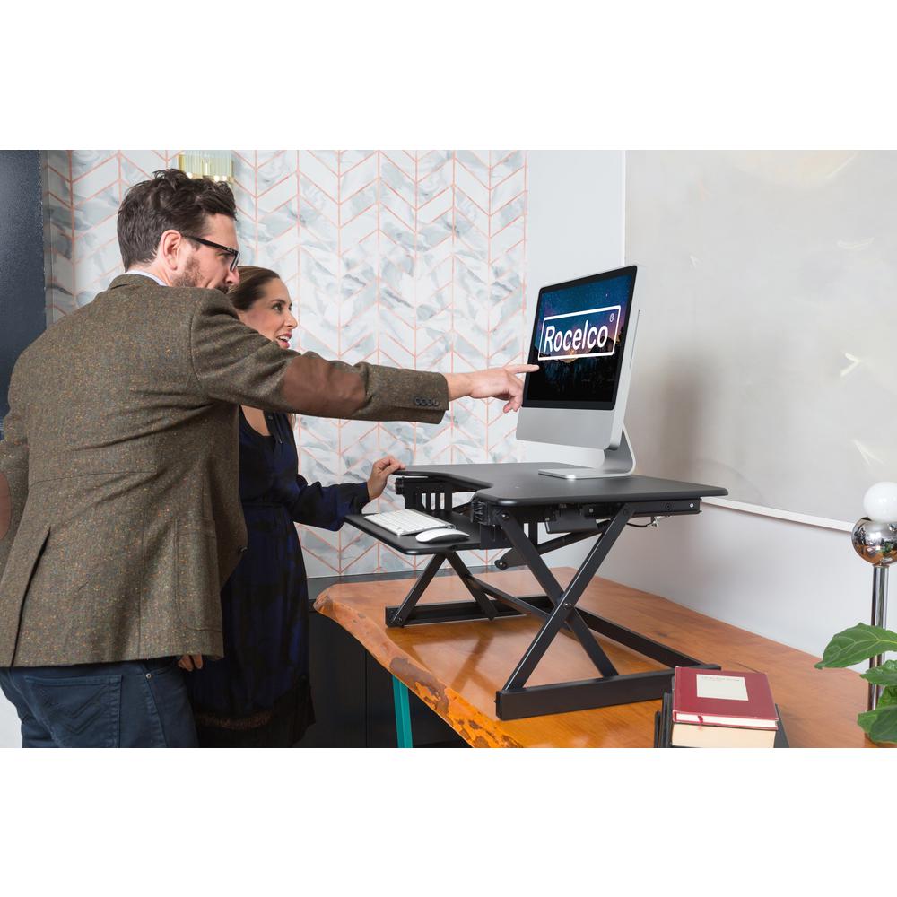 Rocelco 40" Large Height Adjustable Standing Desk. Picture 2