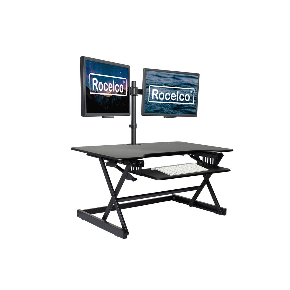 Rocelco 38" Large Height Adjustable Standing Desk. Picture 1