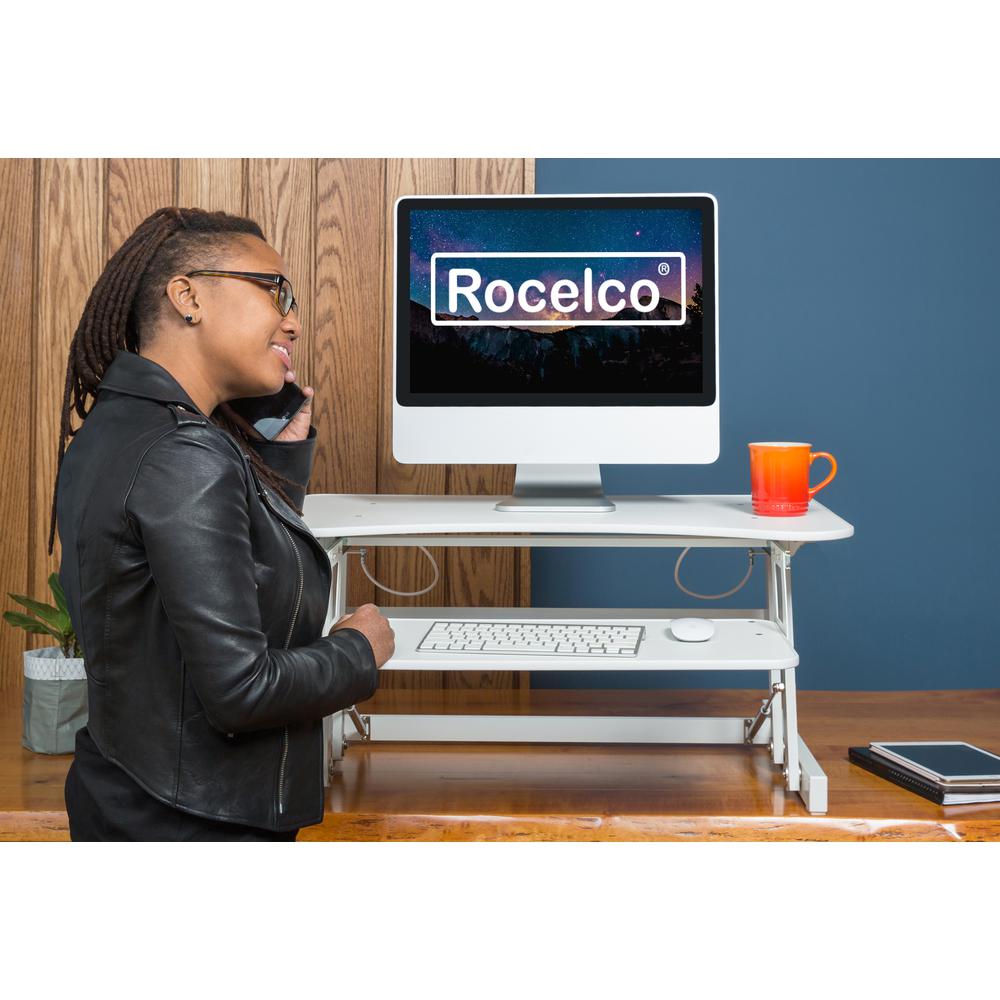 Rocelco 32" Height Adjustable Standing Desk. Picture 2