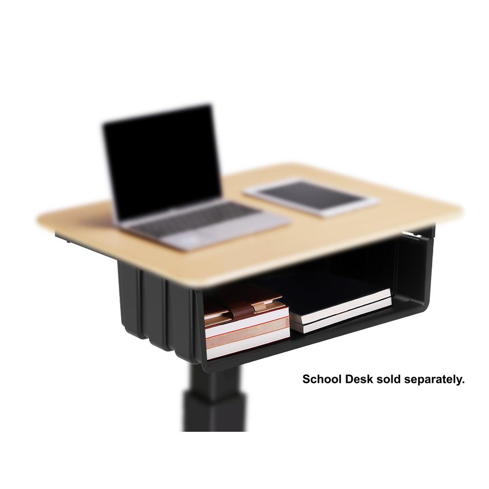 Rocelco Book Box for 28" Height Adjustable Mobile School Standing Desk (R MSD-BB). Picture 3