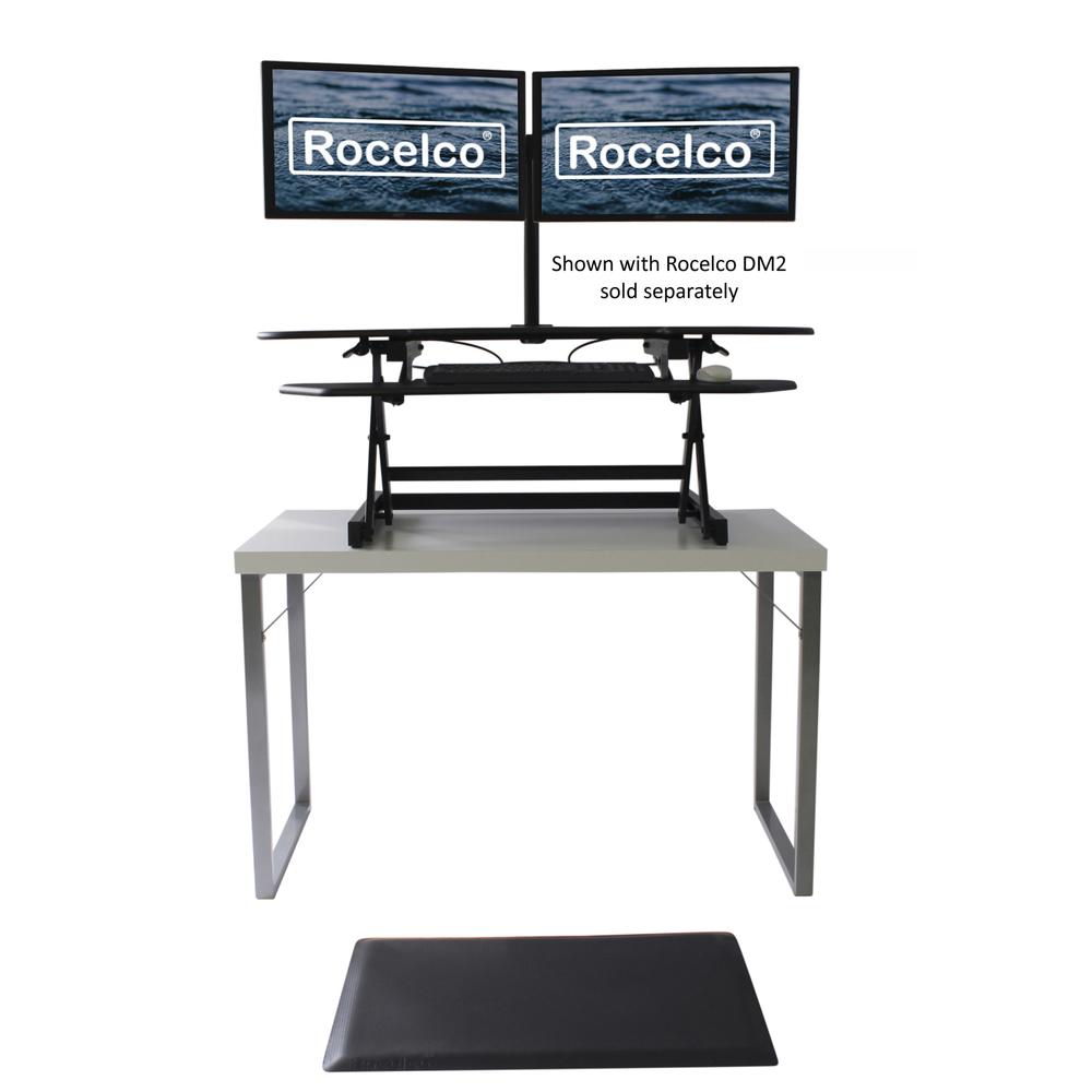 Rocelco 46" Height Adjustable Corner Standing Desk. Picture 2