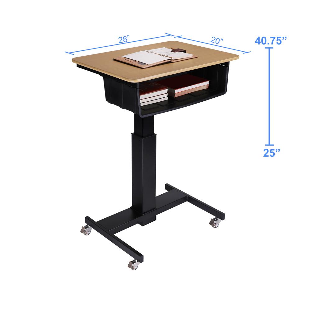 Rocelco 28" Height Adjustable Mobile School Standing Desk. Picture 2