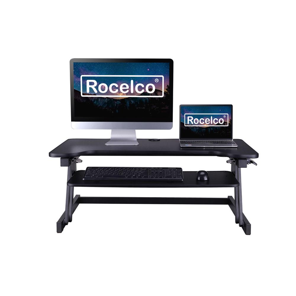 Rocelco 37.5" Deluxe Height Adjustable Standing Desk. Picture 6