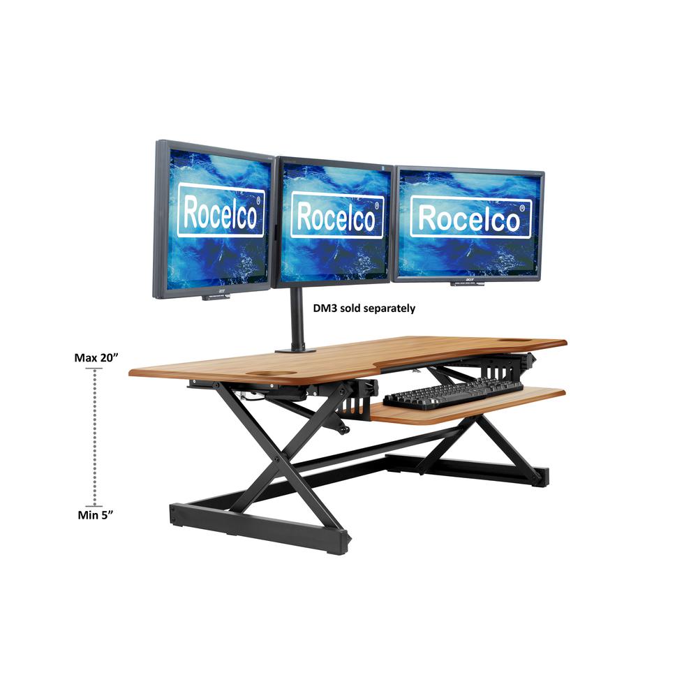 Rocelco 46" Large Height Adjustable Standing Desk. Picture 7