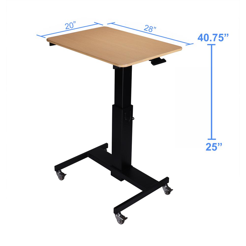 Rocelco 28" Height Adjustable Mobile School Standing Desk. Picture 2