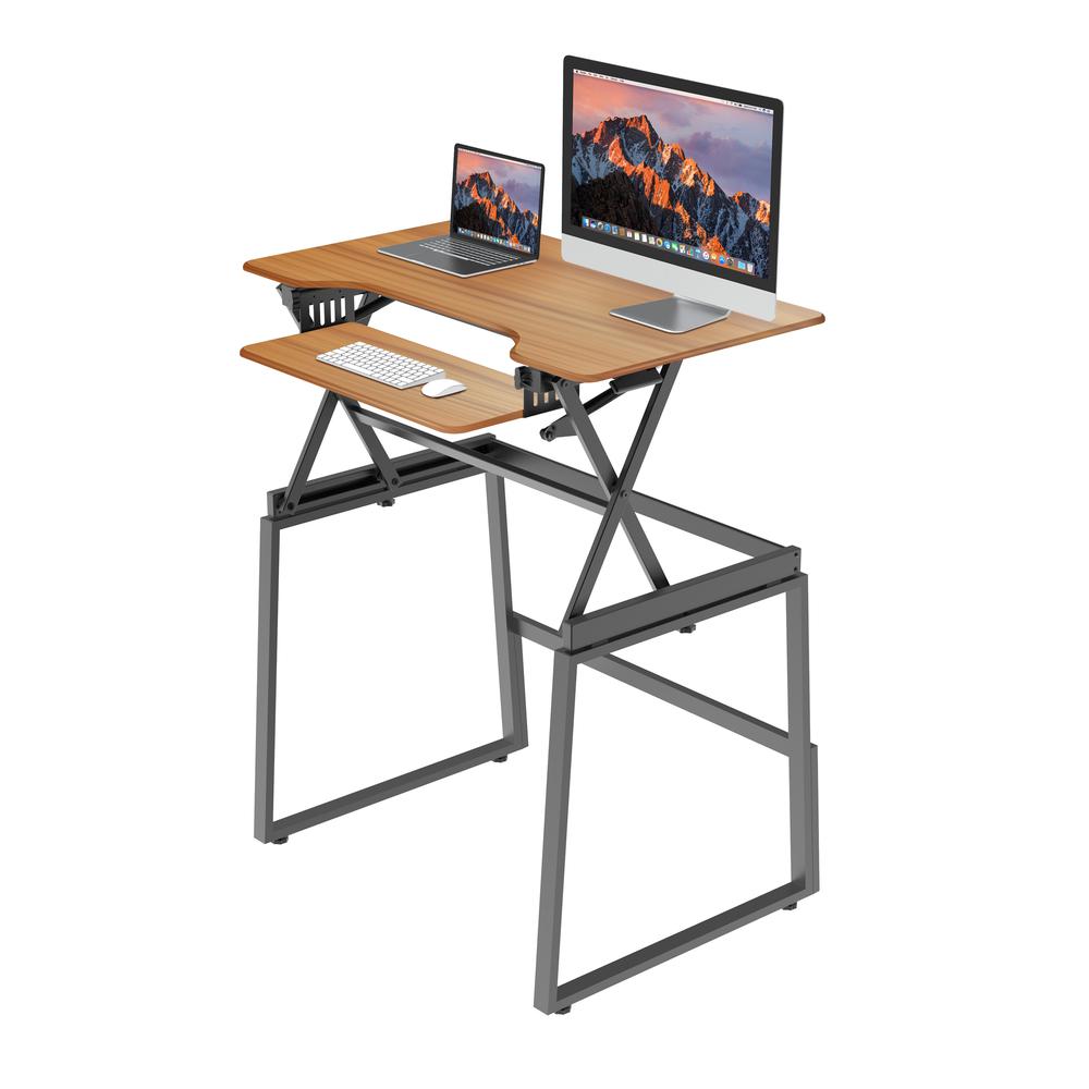 Rocelco 40" Mobile Large Height Adjustable Standing Desk. Picture 2