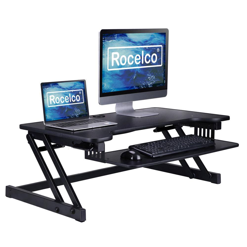 Rocelco 37.5" Deluxe Height Adjustable Standing Desk. Picture 1