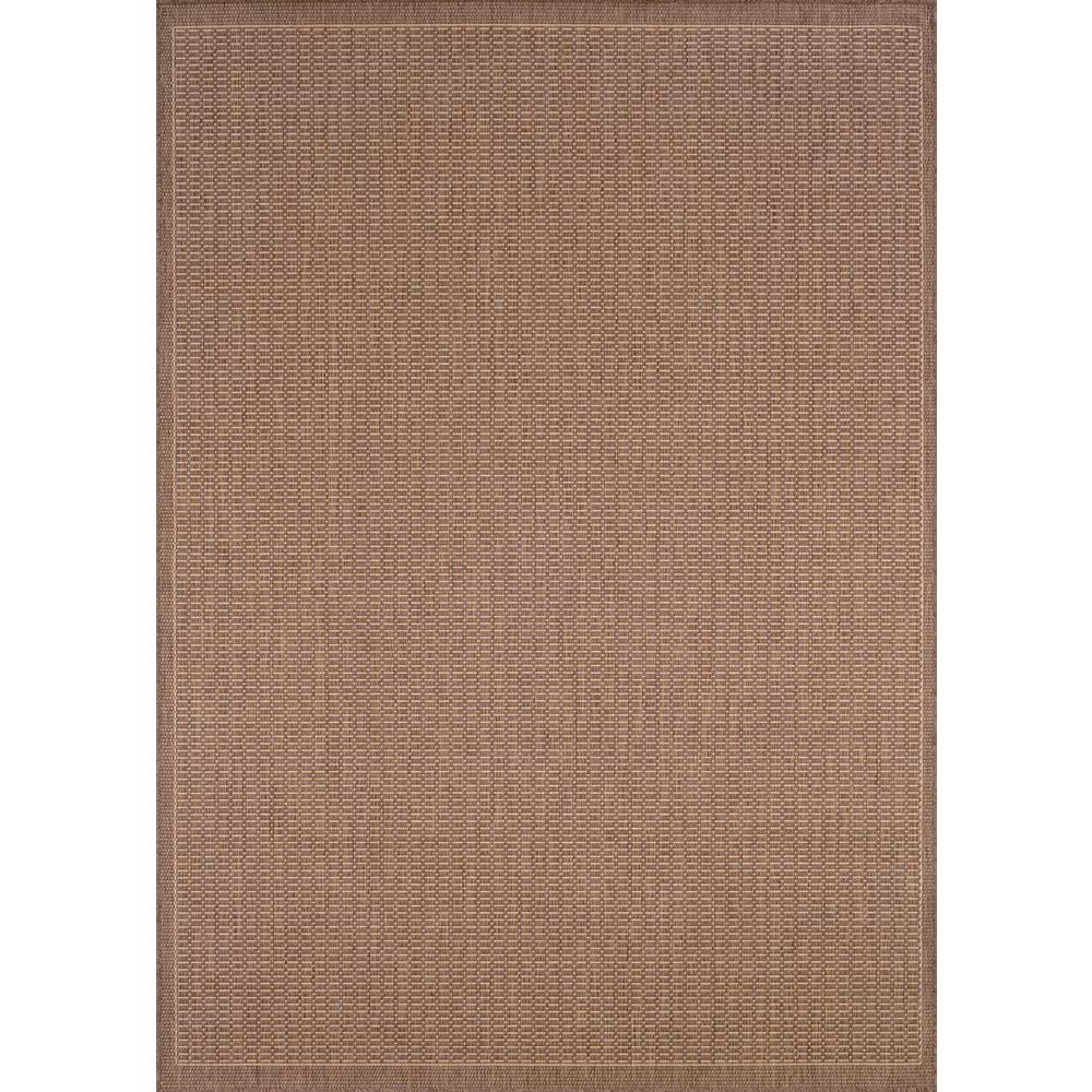 Saddlestitch Area Rug, Cocoa/Natural ,Rectangle, 2' x 3'7". The main picture.