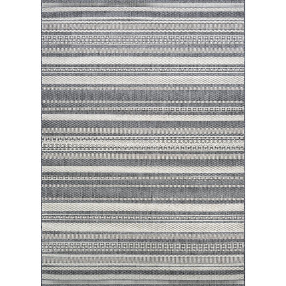 Gazebo Stripe Area Rug, Champ/Grey ,Rectangle, 7'6" x 10'9". Picture 1