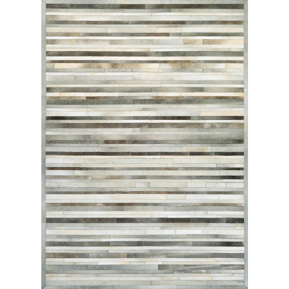 Plank Area Rug, Grey/Ivory ,Rectangle, 3'6" x 5'6". Picture 1