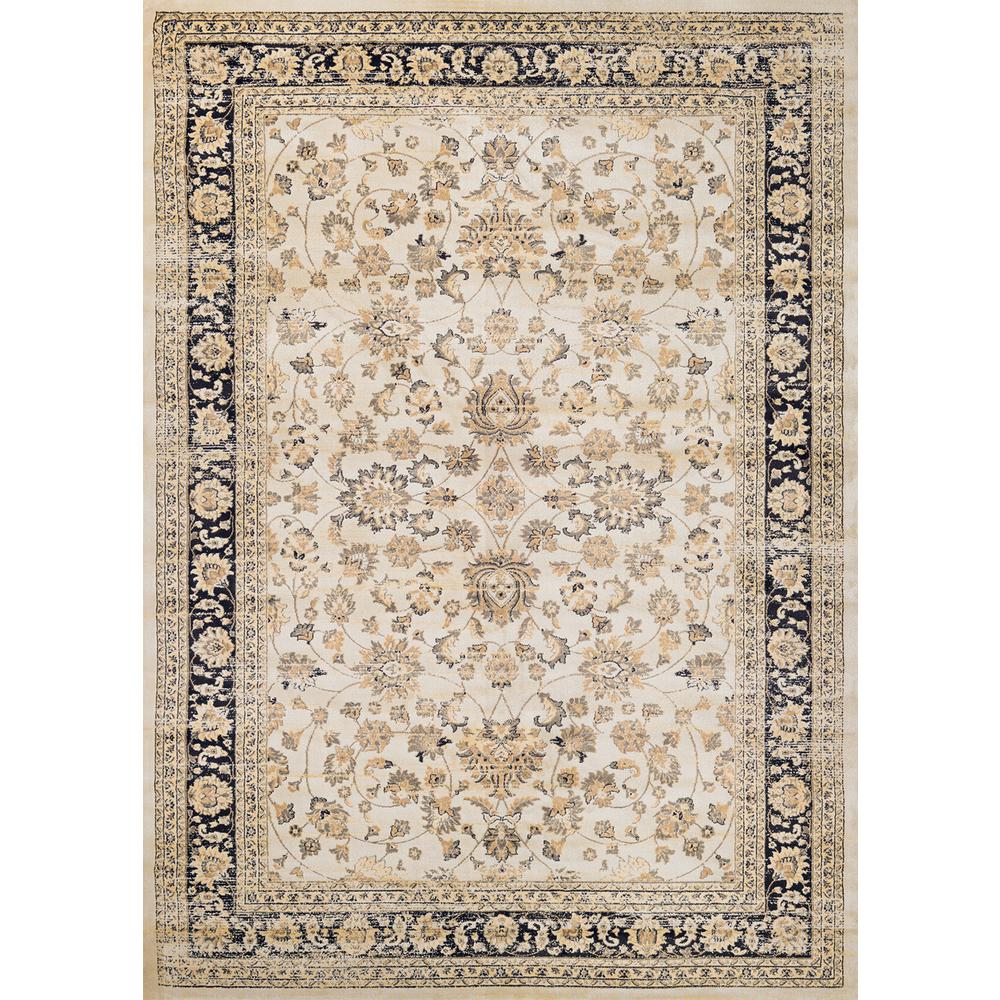 Farahan Amulet Area Rug, Oatmeal/Black ,Runner, 2'7" x 7'10". Picture 1
