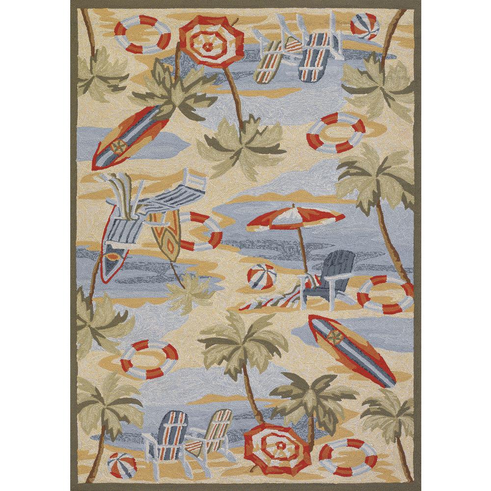 Cocoa Beach Area Rug, Sand ,Rectangle, 3'6" x 5'6". Picture 1