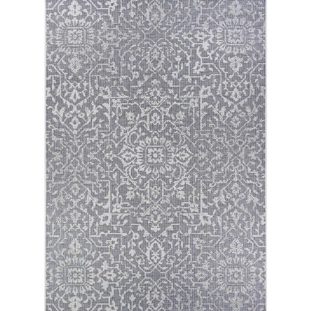 Palmette Area Rug, Grey/Ivory ,Runner, 2'3" x 7'10". Picture 1