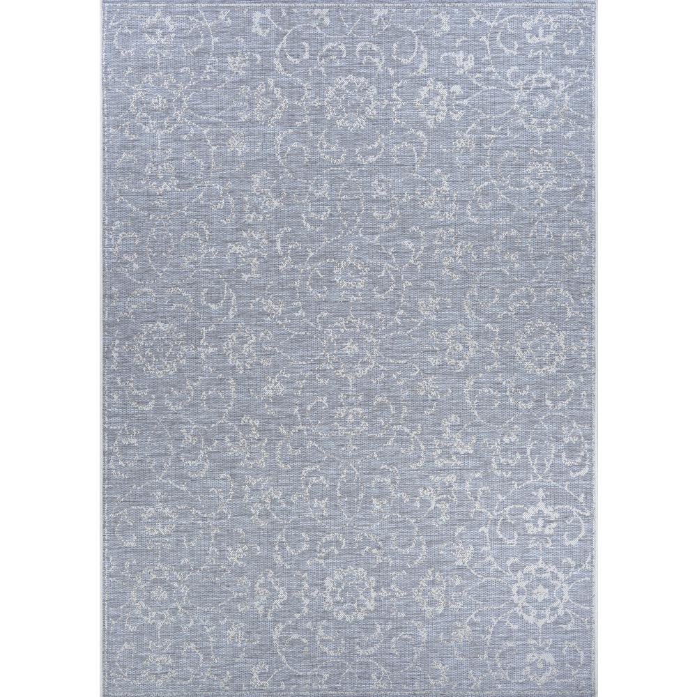 Summer Vines Area Rug, Pewter/Ivory ,Runner, 2'3" x 7'10". Picture 1