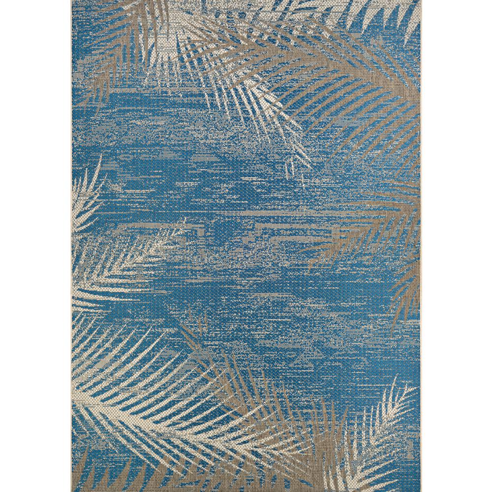 Tropical Palms Area Rug, Ocean ,Runner, 2'3" x 7'10". Picture 1