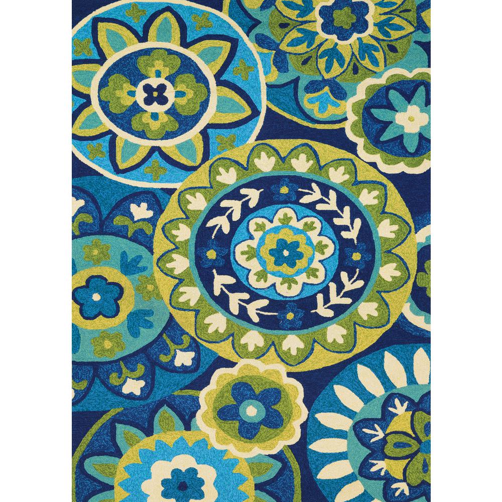 Rip Tide Area Rug, Ocean/Green ,Rectangle, 3'6" x 5'6". The main picture.