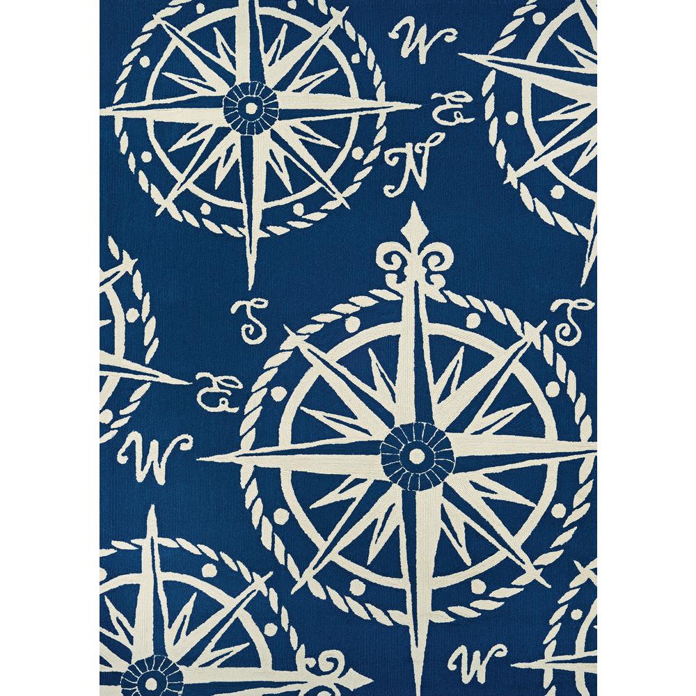 Mariner Area Rug, Navy/Ivory ,Rectangle, 3'6" x 5'6". Picture 1