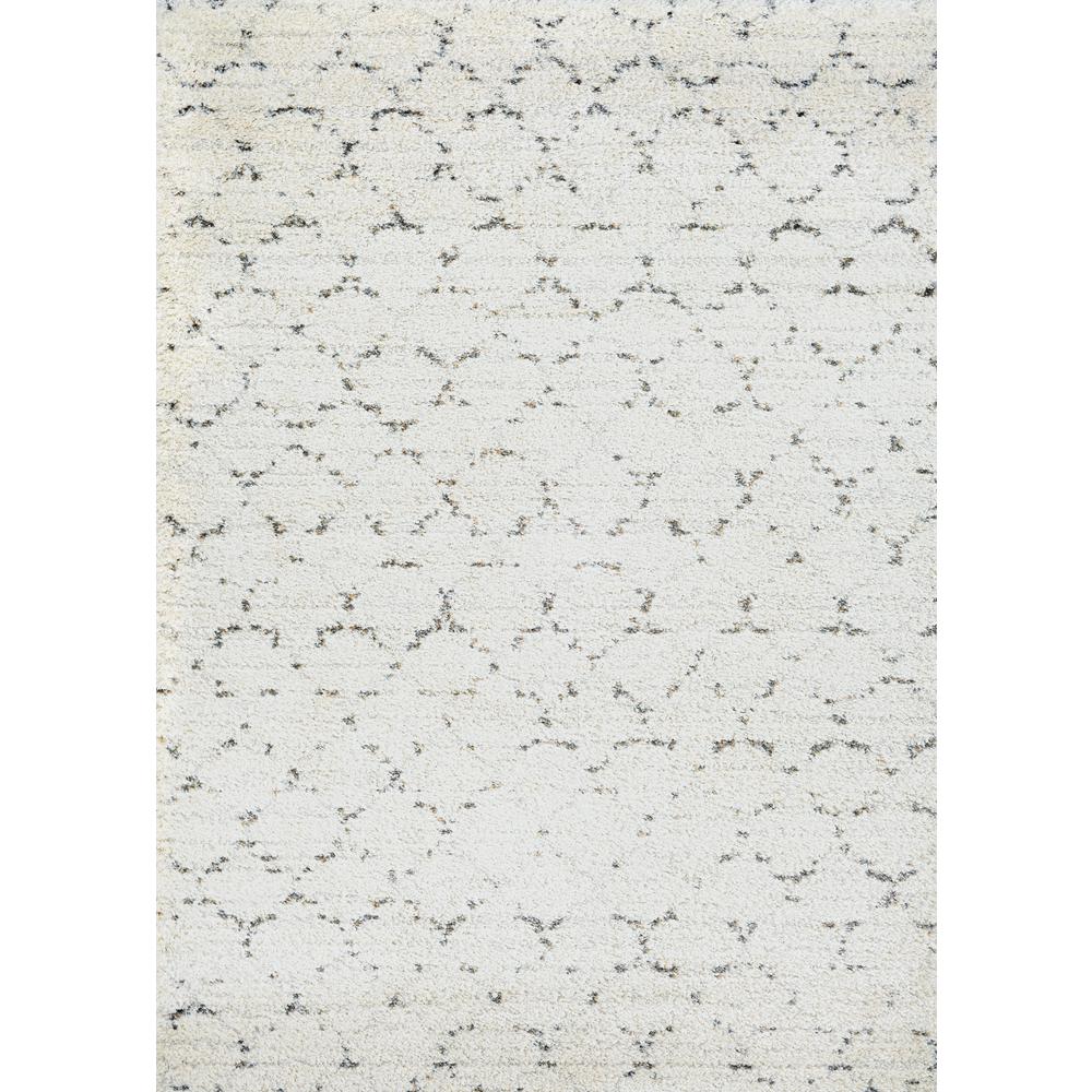 Davos Area Rug, Snow/Brown ,Runner, 2'2" x 7'10". Picture 1