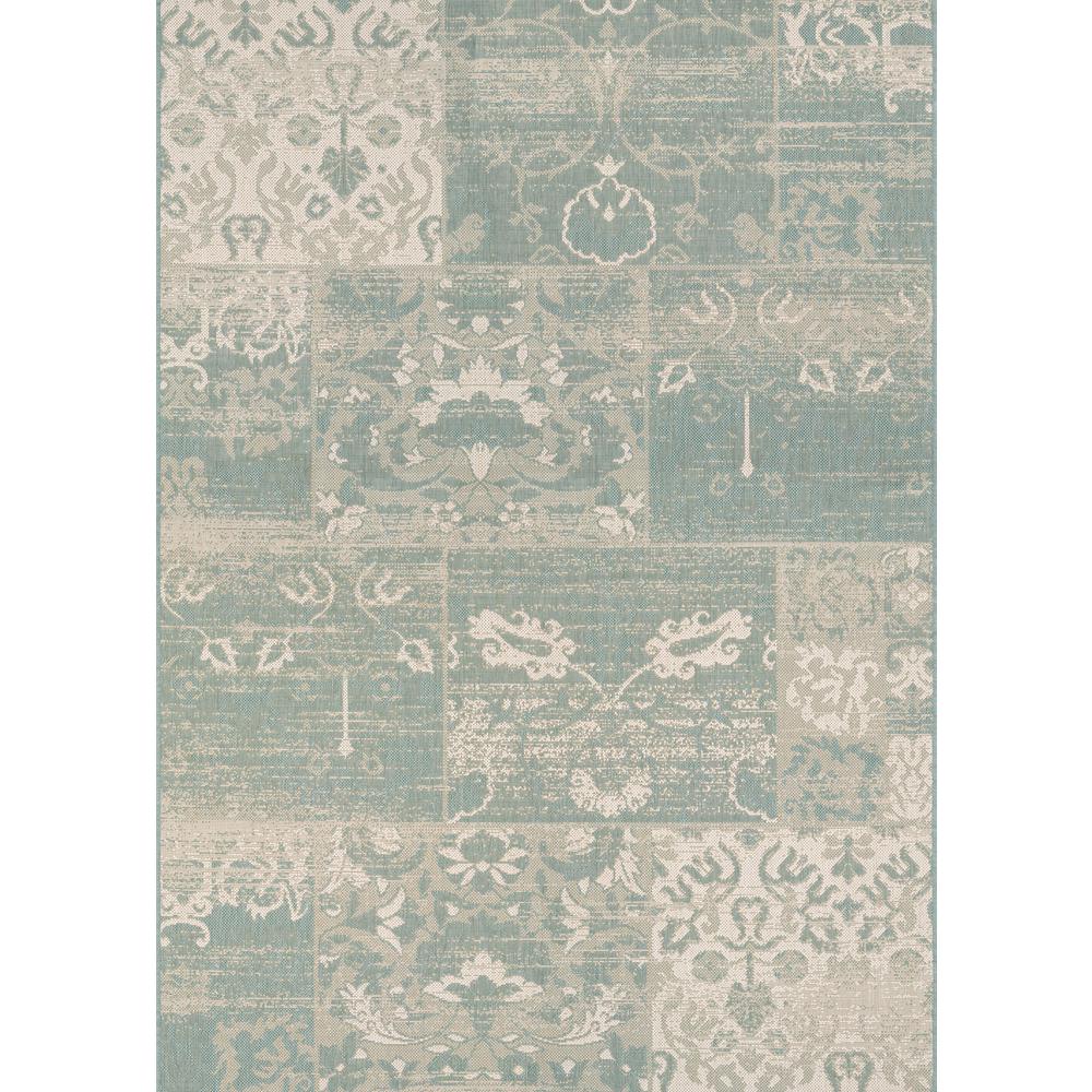 Country Cottage Area Rug, Sea Mist/Ivory ,Runner, 2'2" x 7'10". Picture 1