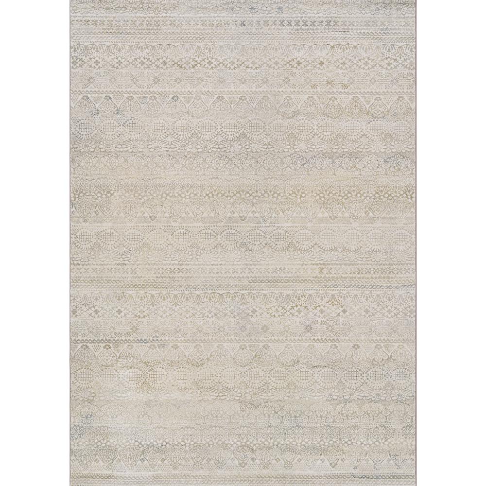 Capella Area Rug, Ivory/Light Grey ,Runner, 2'7" x 7'10". Picture 1