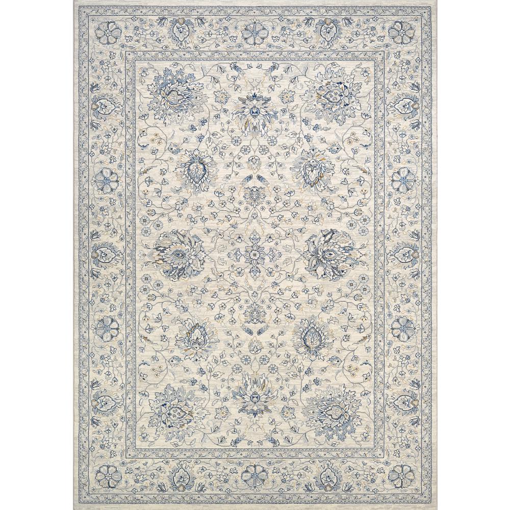 Persian Isfahn Area Rug, Antique Creme ,Runner, 2'7" x 7'10". Picture 1