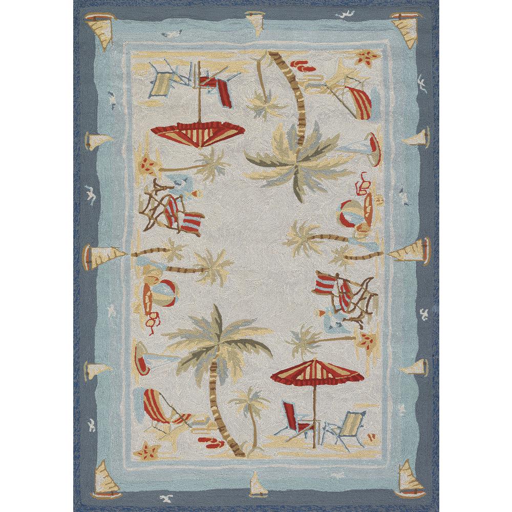 Pacific Heights Area Rug, Ocean ,Rectangle, 2' x 4'. Picture 1