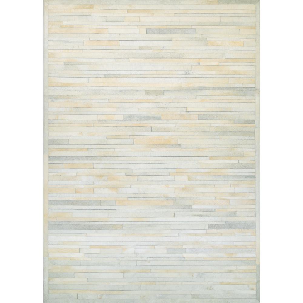Plank Area Rug, Ivory ,Rectangle, 5'6" x 8'. The main picture.