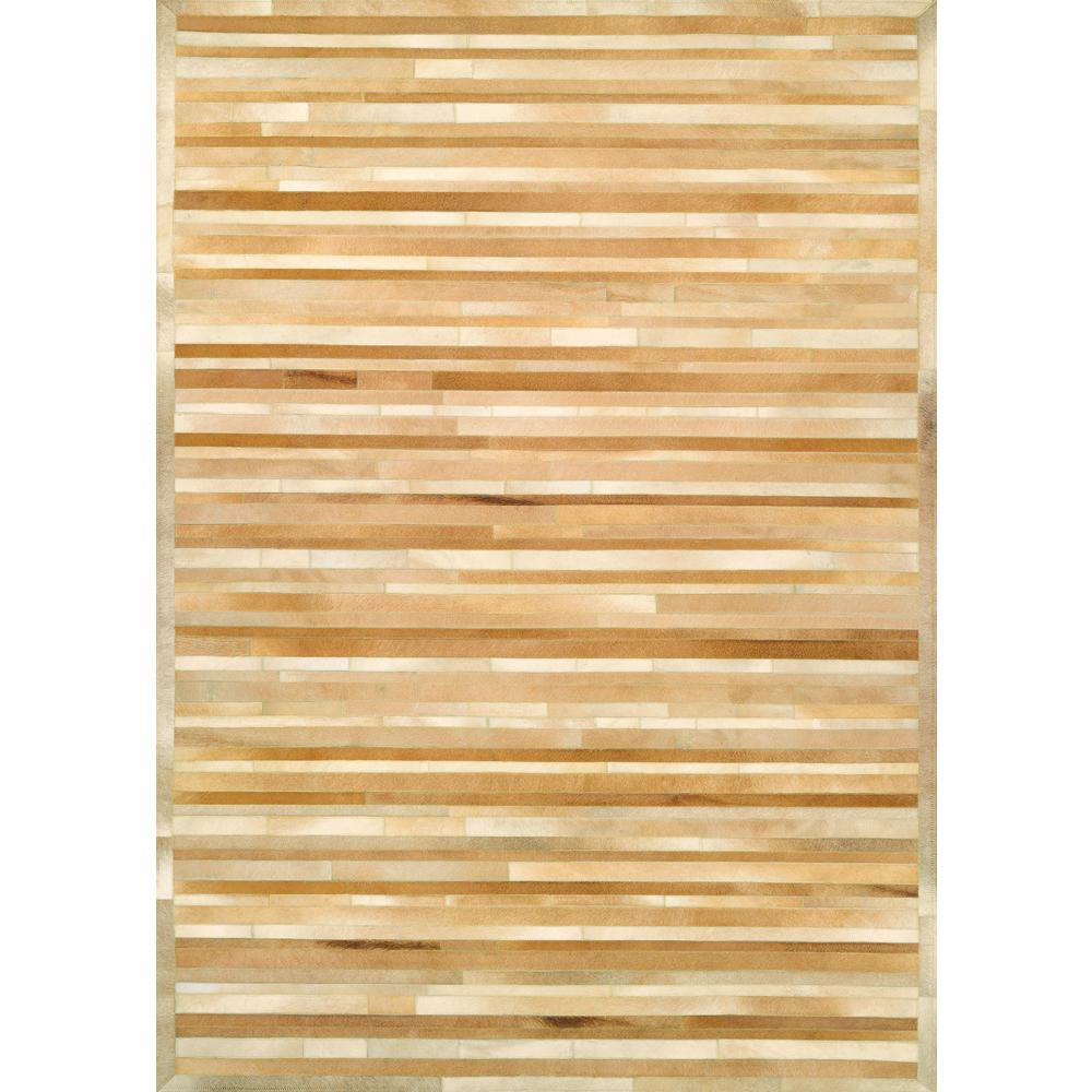 Plank Area Rug, Beige/Brown ,Rectangle, 5'6" x 8'. Picture 1