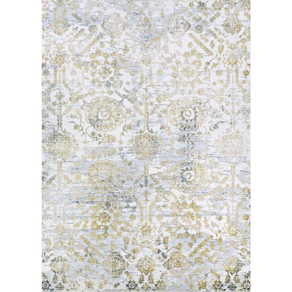 Marlowe Area Rug, Gold/Silver/Ivry ,Rectangle, 3'3" x 5'3". Picture 1