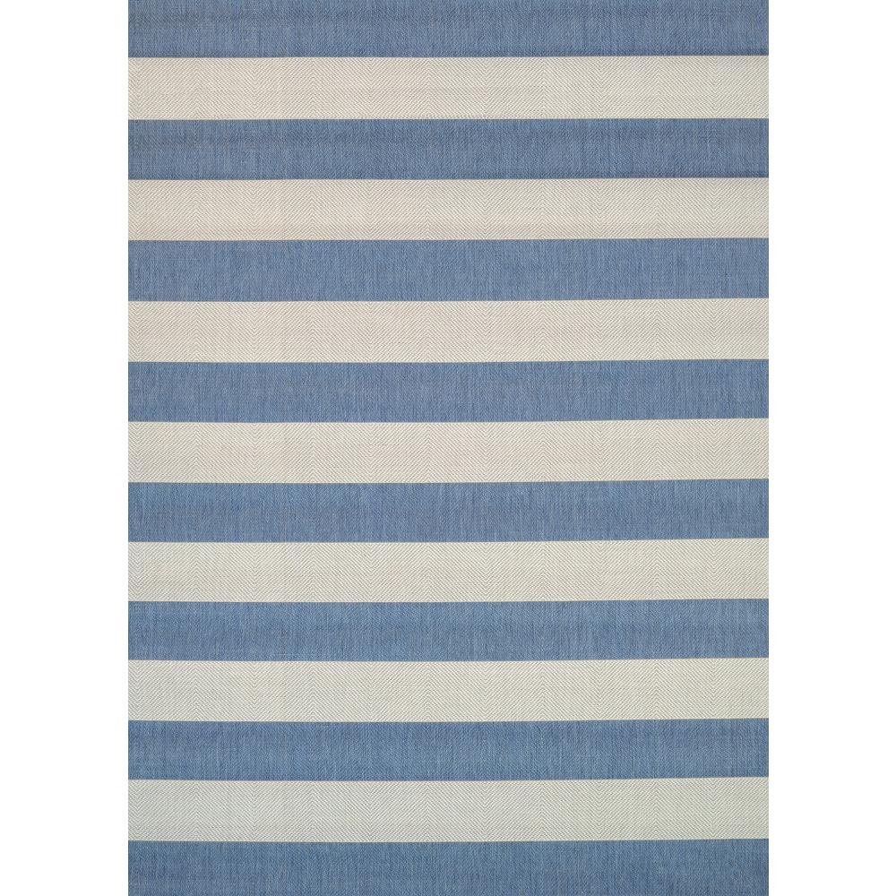 Yacht Club Area Rug, Cornflower/Ivory ,Rectangle, 3'11" x 5'7". Picture 1