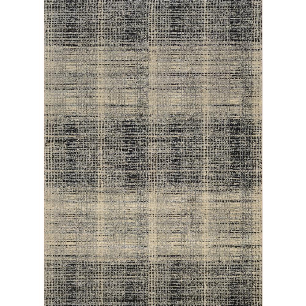 Suffolk Area Rug, Black/Grey ,Rectangle, 3'11" x 5'3". Picture 1