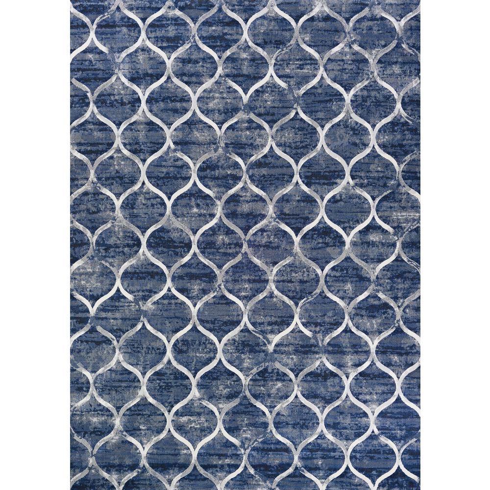 Ogee Area Rug, Dusk Blue ,Rectangle, 3'11" x 5'3". Picture 1