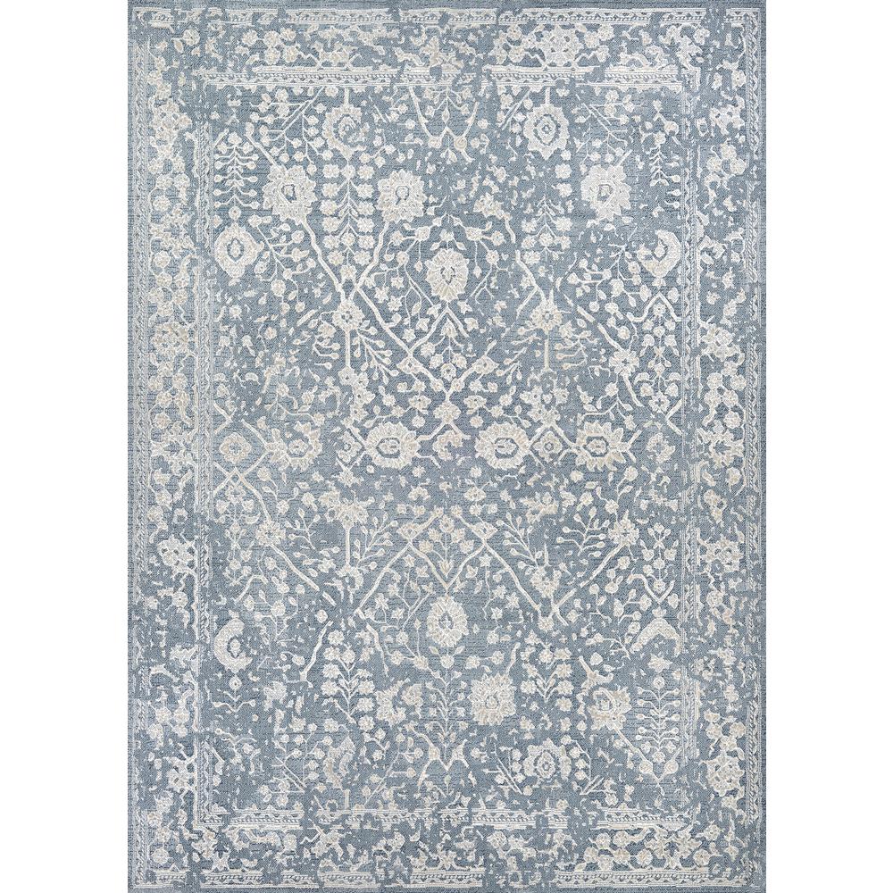 Lillian Area Rug, Slate Blue/Oyster ,Rectangle, 3'11" x 5'6". Picture 1