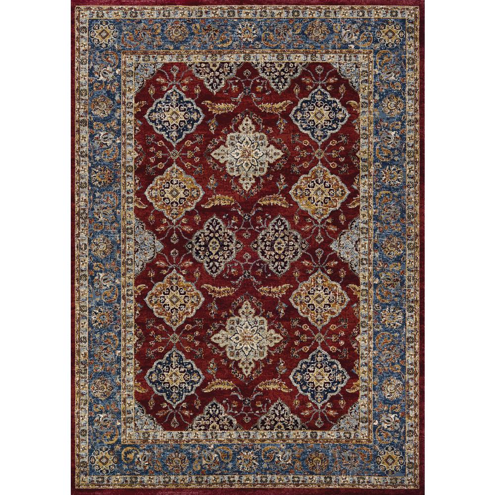 Yamut Area Rug, Bordeaux/Slate ,Rectangle, 5'3" x 7'6". Picture 1