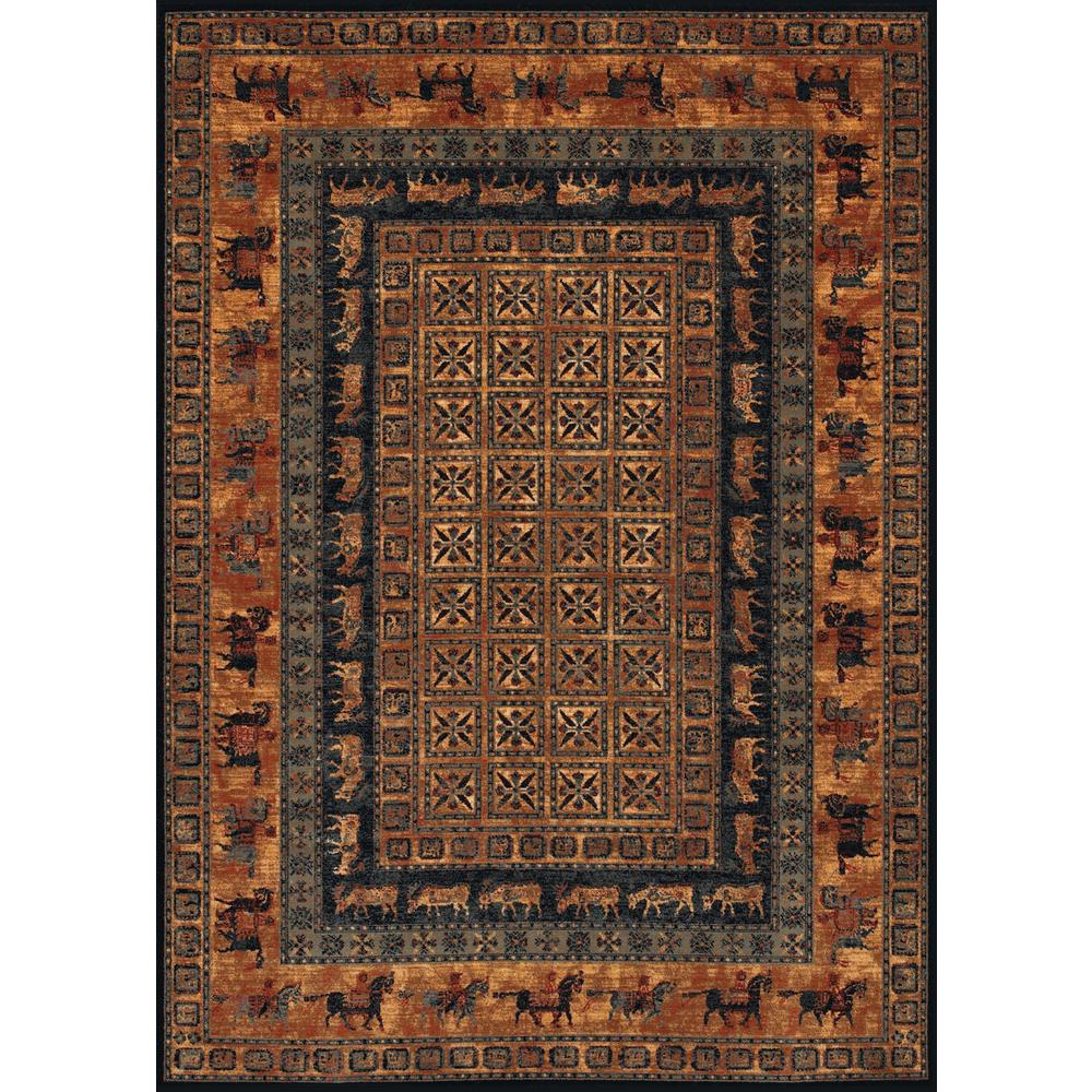 Pazyrk- Burnished Rust  5'3" X 7'6", Area Rug. Picture 1