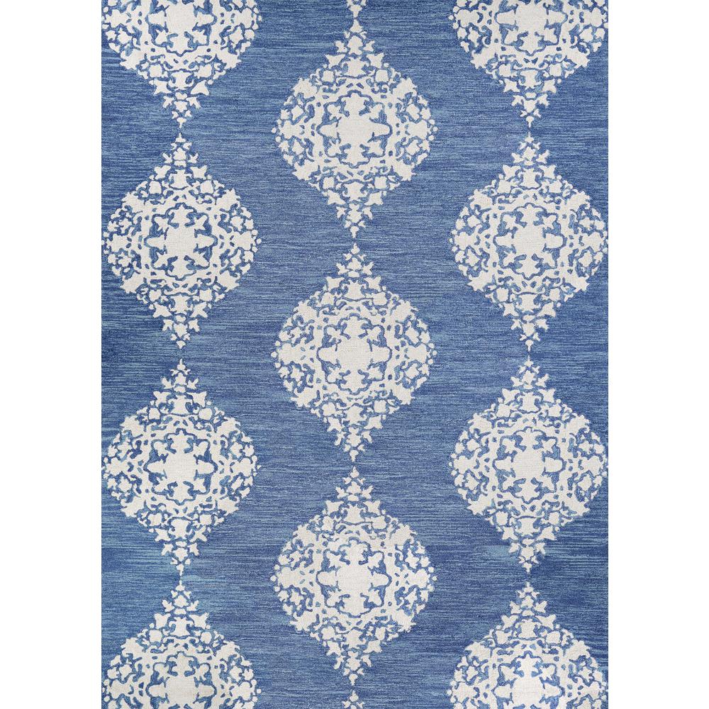 Ornament Area Rug, Blue Jay/Ivory ,Runner, 2'3" x 7'6". Picture 1