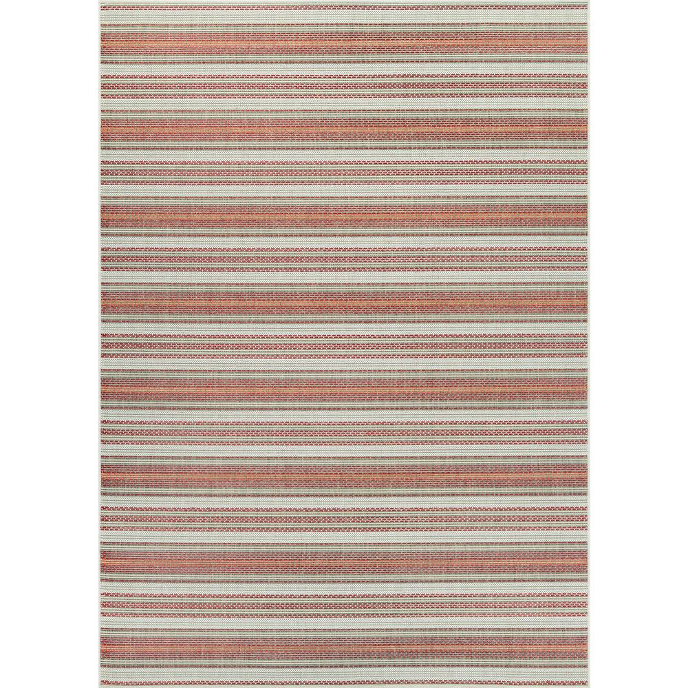 Marbella Area Rug, Coral/Ivory/Pewter ,Runner, 2'3" x 11'9". The main picture.