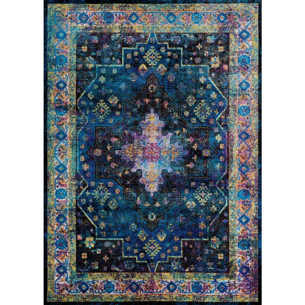 Chartres Area Rug, Ultramarinemocha ,Rectangle, 8' x 10'. Picture 1