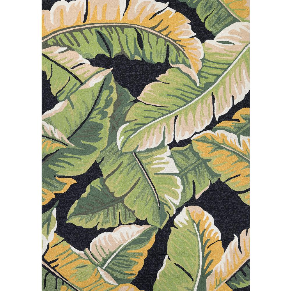 Rainforest Area Rug, Forest Green/Black ,Rectangle, 2' x 4'. Picture 1