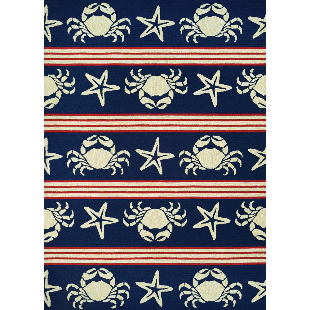 Blue Claws Area Rug, Navy ,Round, 7'10" x 7'10". Picture 1