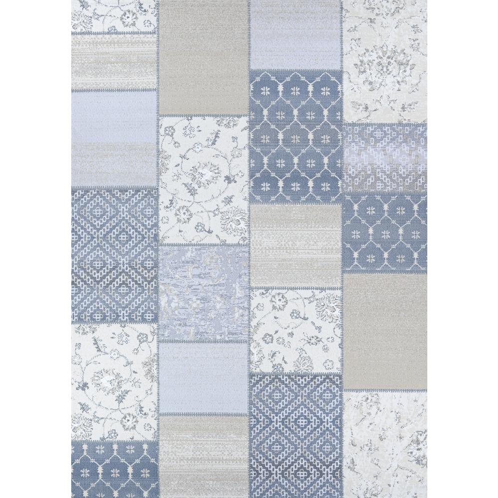 Gardenpatchwork Area Rug, Oyster/Pearl ,Rectangle, 9'2" x 12'9". Picture 1