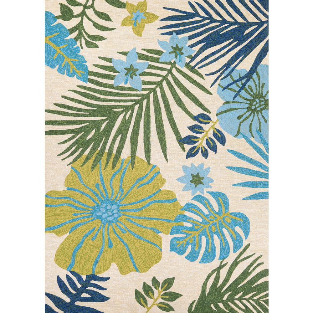 Summer Laelia Area Rug, Ivory/Fern ,Rectangle, 8' x 11'. Picture 1