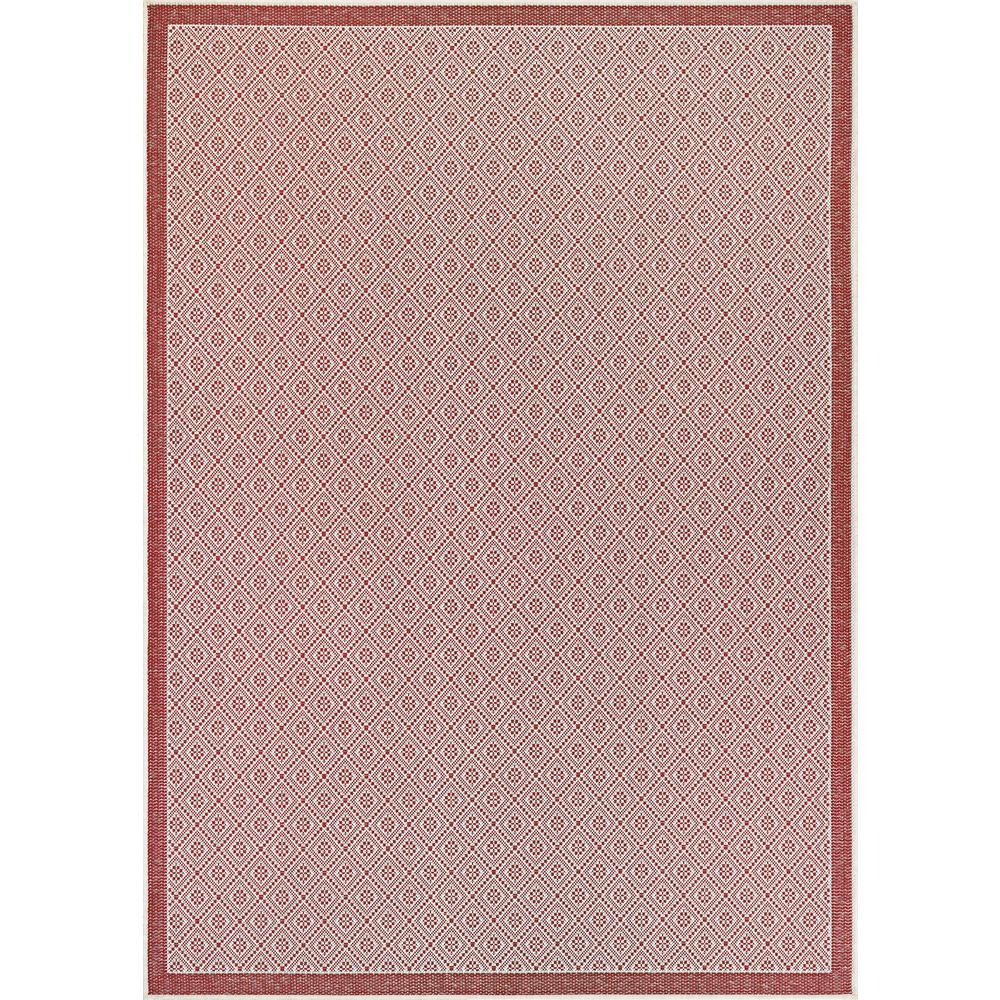 Sea Pier Area Rug, Sand/Maroon ,Rectangle, 7'6" x 10'9". Picture 1