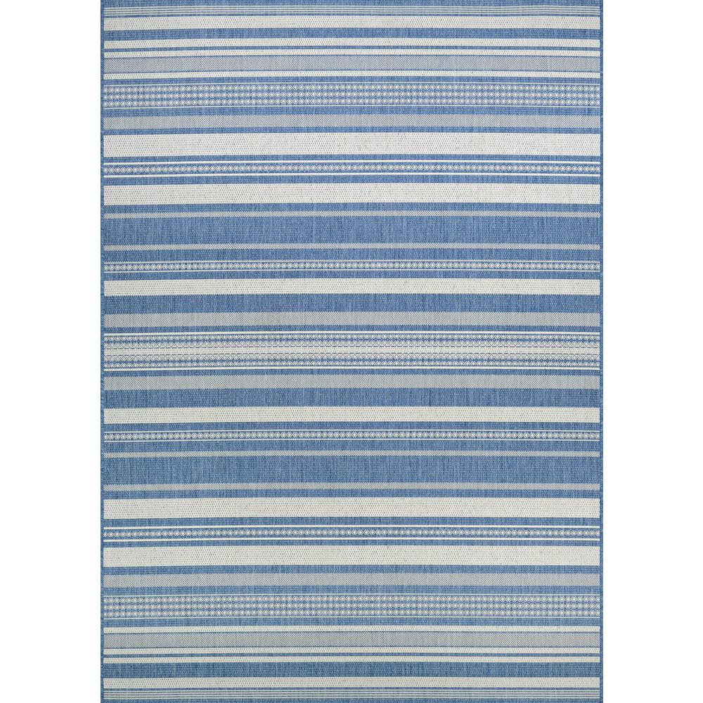 Gazebo Stripe Area Rug, Champ/Blue ,Square, 7'6" x 7'6". Picture 1
