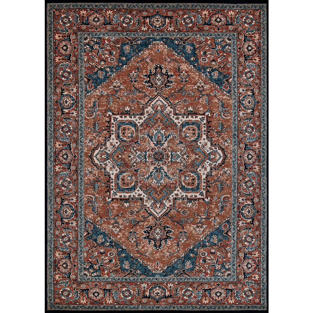 Antique Mashad- Burnished Clay  7'10" X 11'2", Area Rug. Picture 1